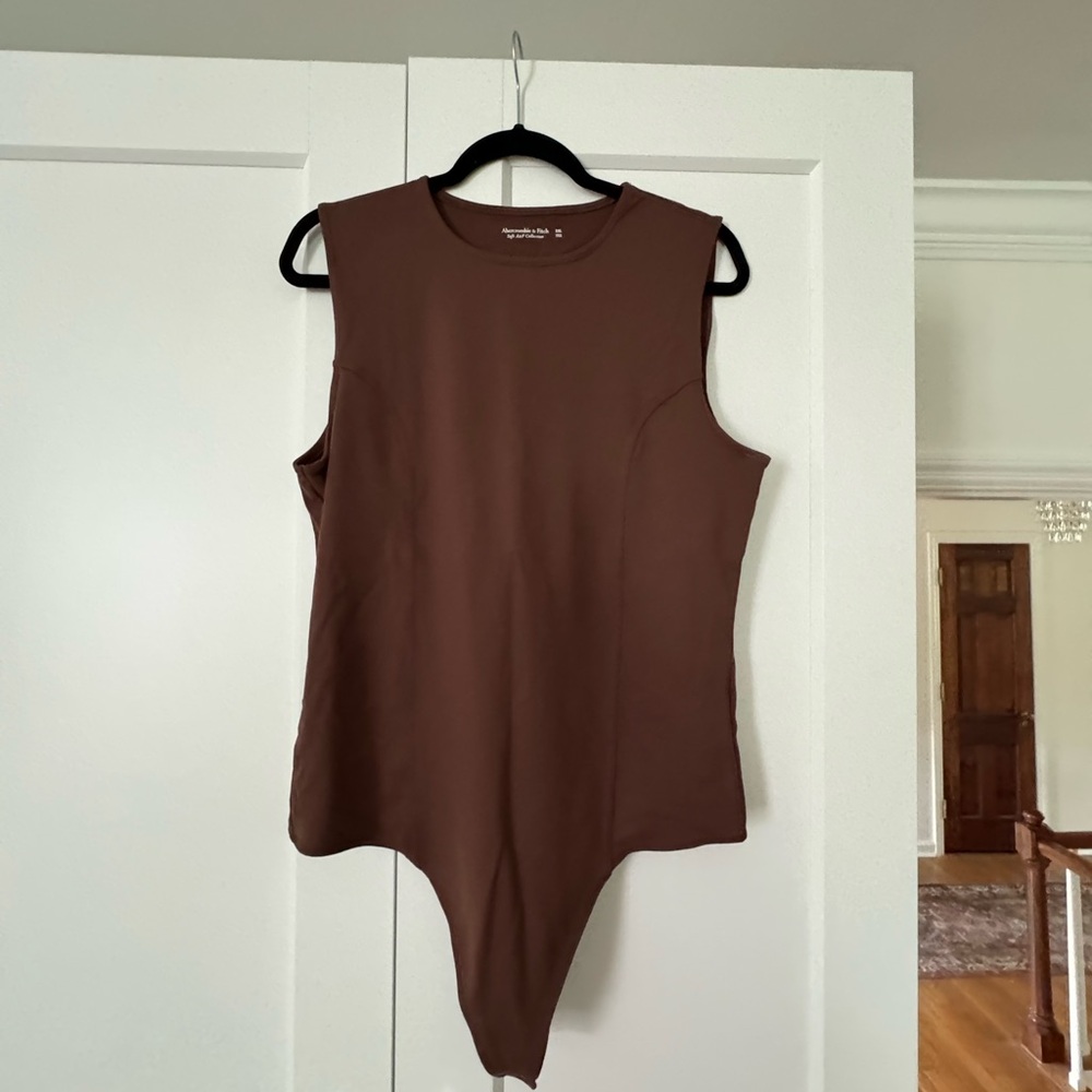 Abercrombie & Fitch Brown Sleeveless Bodysuit